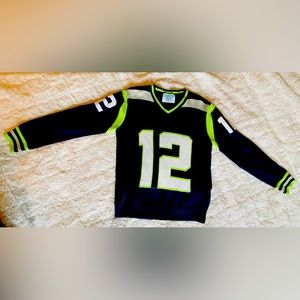Tribute Seattle Seahawks Blue & Green 12 Sweater Size Medium